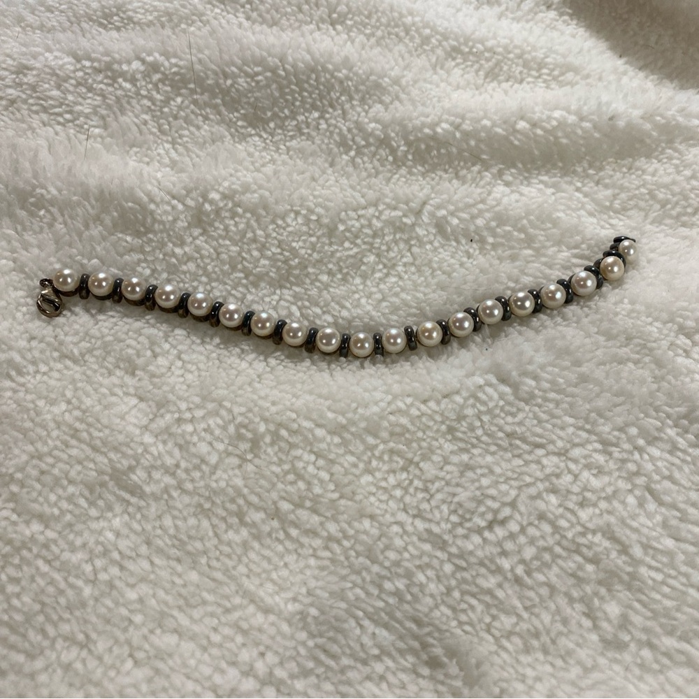 Vintage Pearl Tennis Bracelet 7 1/2”